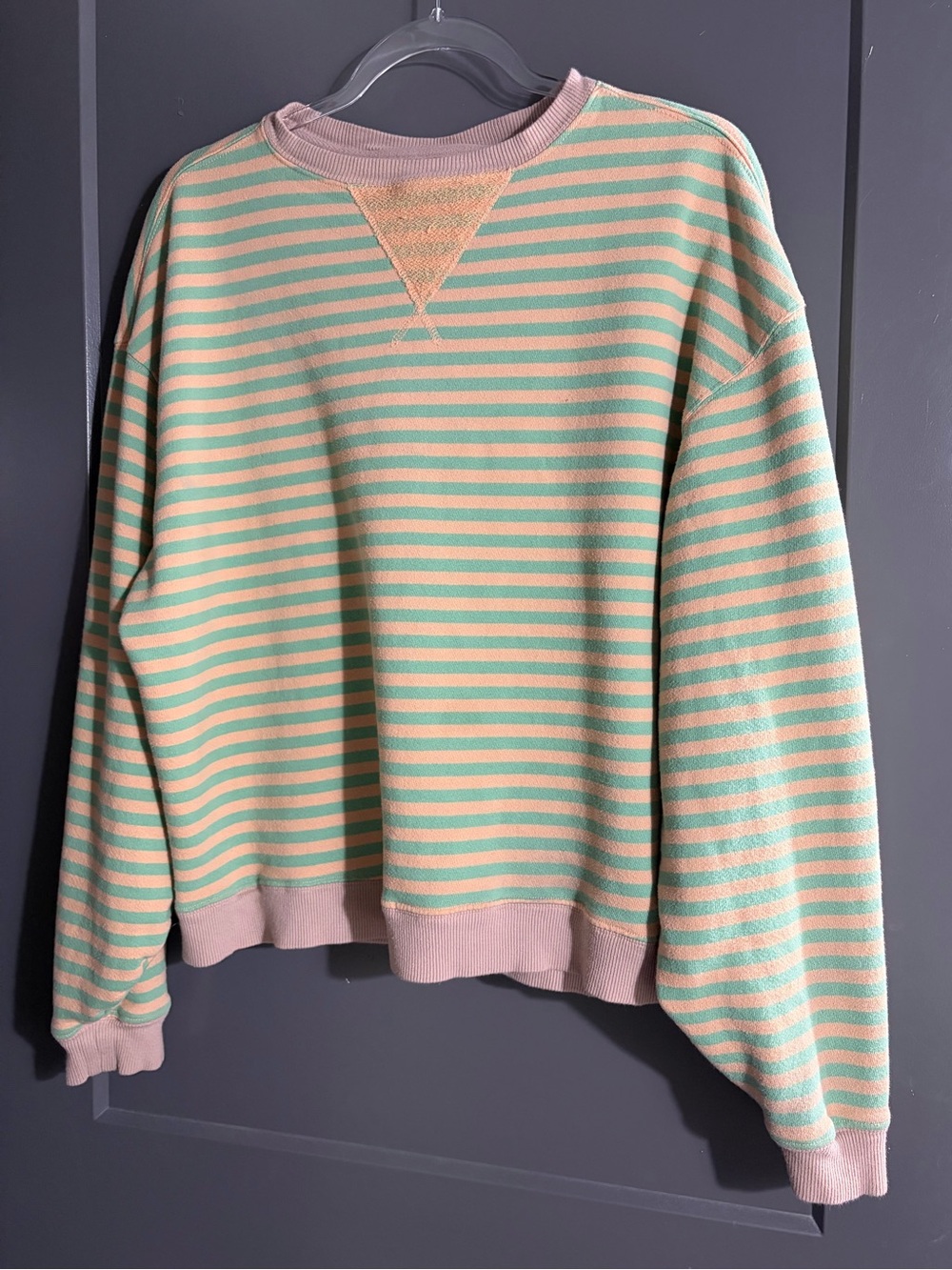 Free People We The Free Classic Striped Oversized Crewneck XS - Picture 2 of 6